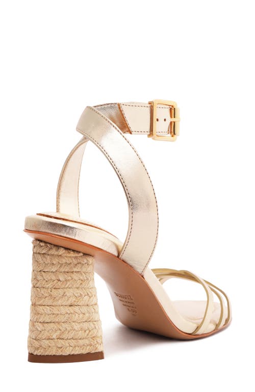 Schutz Alexandra Ankle Strap Sandal In Gold
