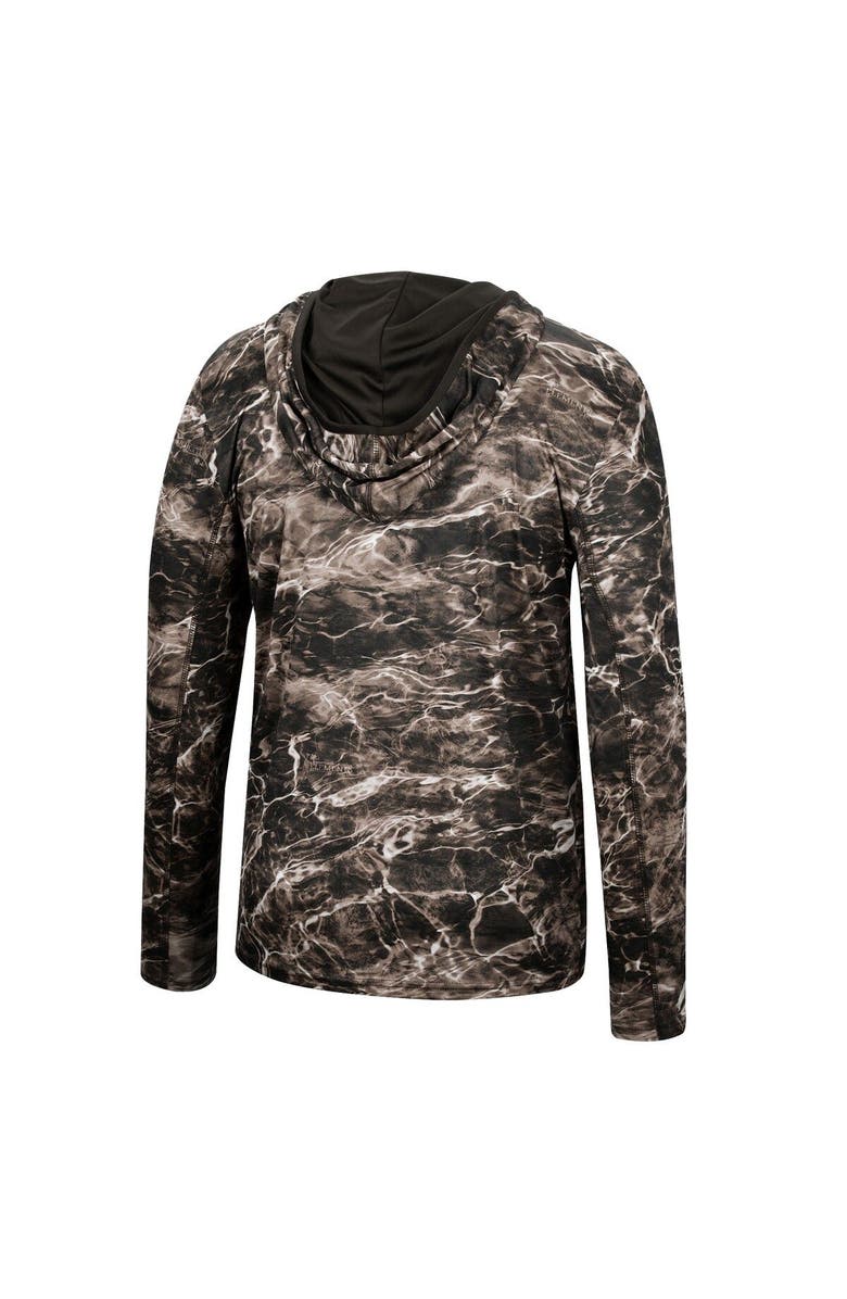 COLOSSEUM Men's Colosseum Black Iowa State Cyclones Mossy Oak SPF 50 Performance Long Sleeve Hoodie T-Shirt, Alternate, color, Black