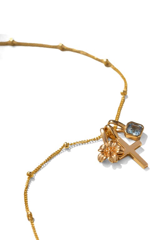 Made By Mary March Birth Flower Charm In Gold