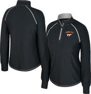 COLOSSEUM Women's Colosseum Black Virginia Tech Hokies Bikram Raglan Quarter-Zip Top