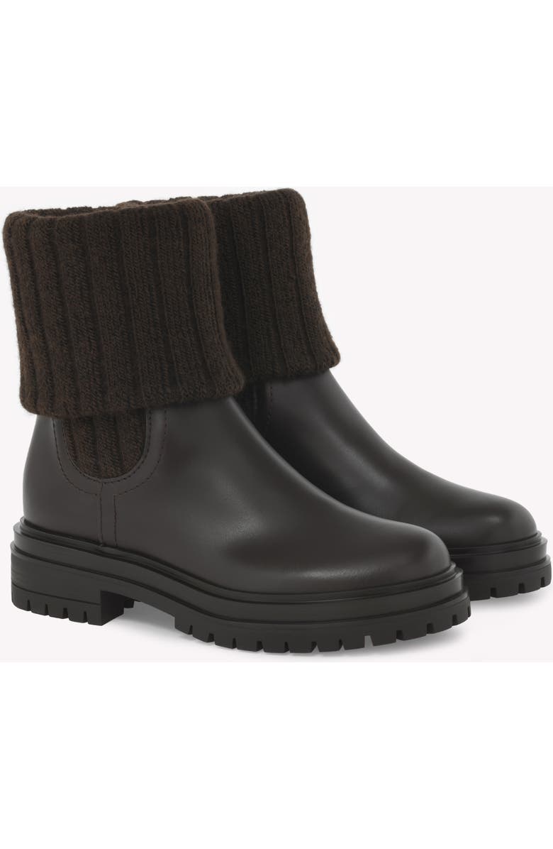 Gianvito Rossi Tenney Booties, Alternate, color, Brown Fabric And Nappa