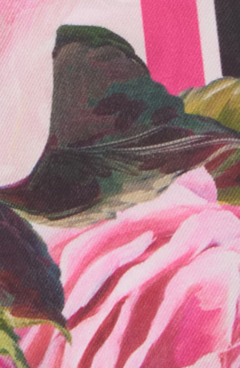 Dolce&Gabbana Floral Silk Skinny Scarf, Alternate, color,