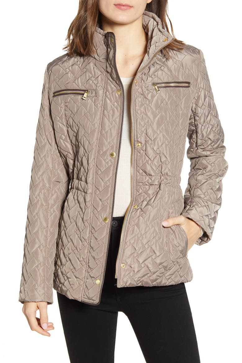 Quilted Jacket, Main, color, CASHEW
