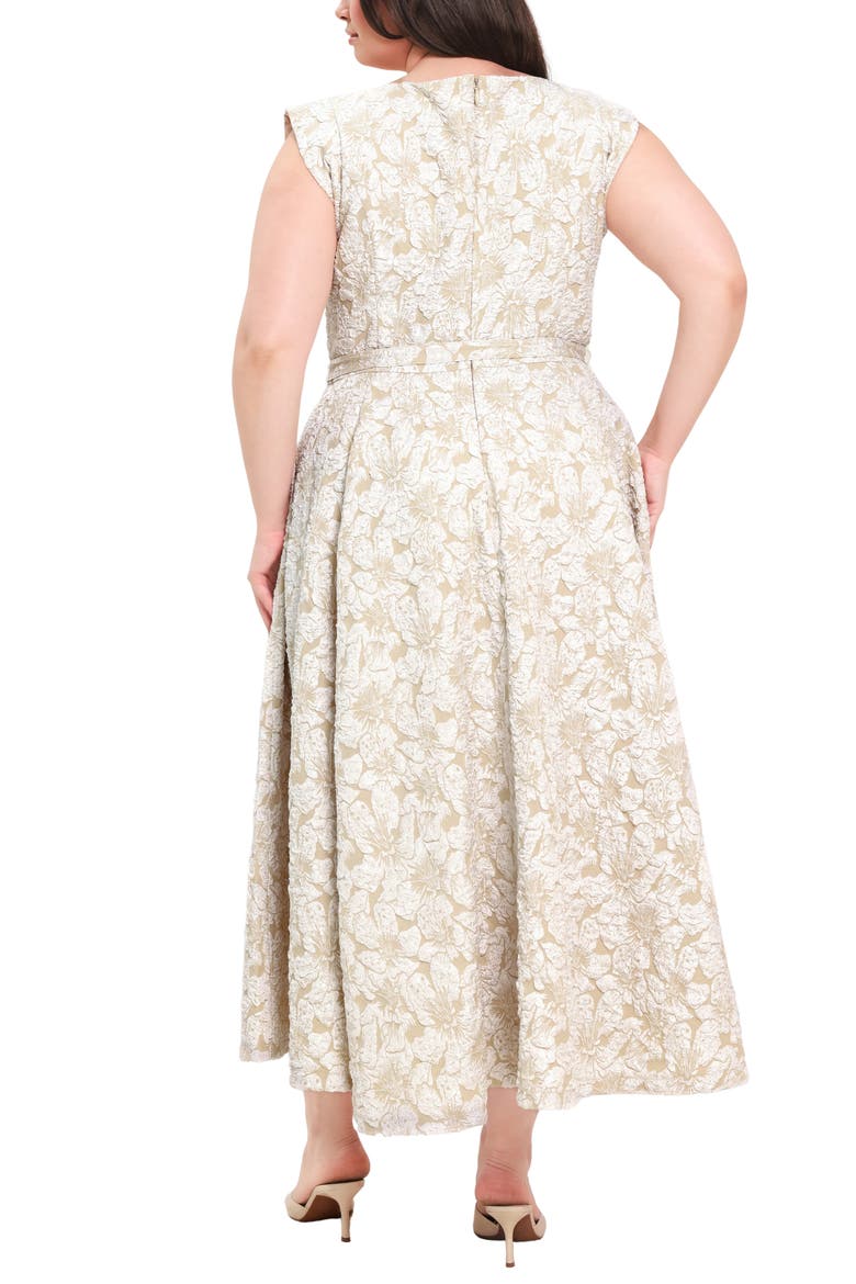 Jacquard Midi Dress, Alternate, color, IVORY