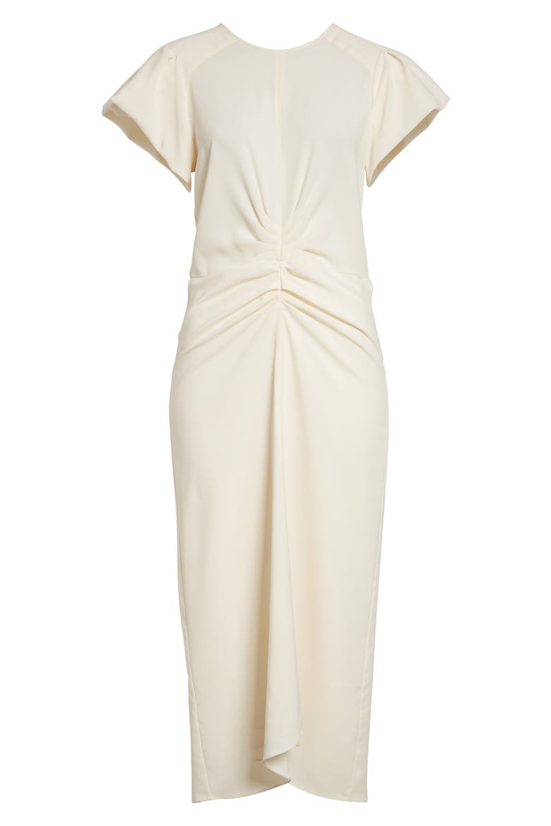 Terena Bubble Sleeve Midi Dress, Alternate, color, ECRU