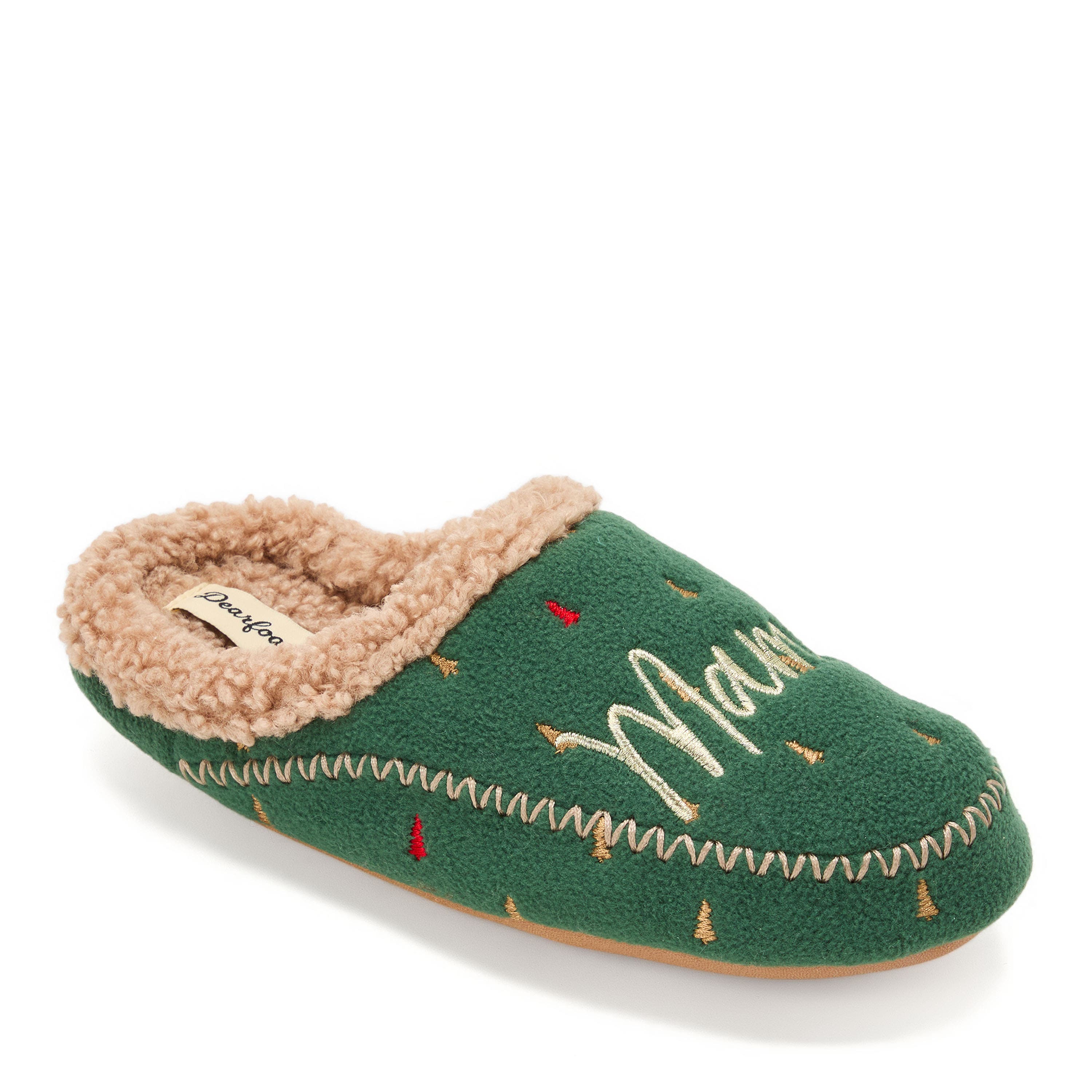 DEARFOAMS Mama Bear Clog Slipper, Alternate, color, Spruce