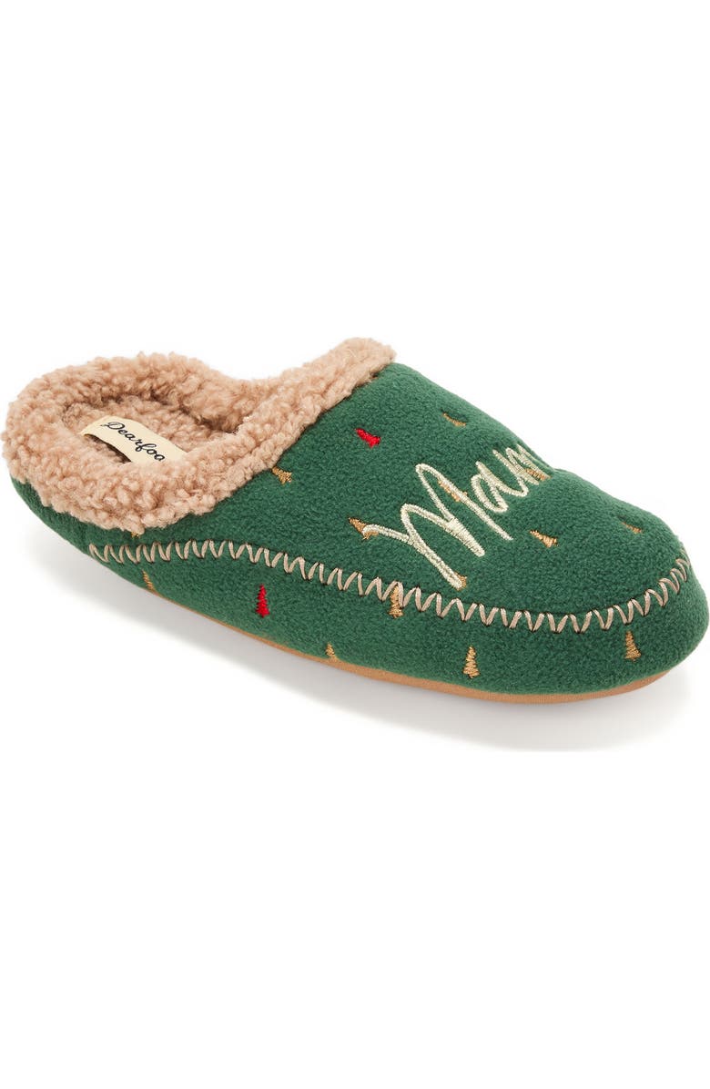 DEARFOAMS Mama Bear Clog Slipper, Alternate, color, Spruce