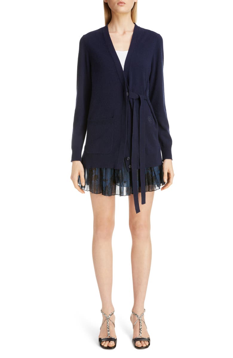Chloé Cashmere Tie Cardigan, Alternate, color,
