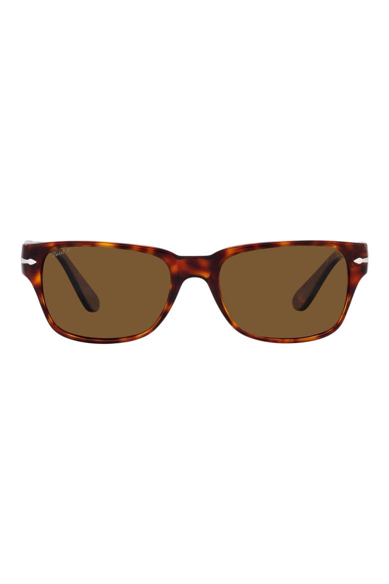 Polarized Rectangular Sunglasses, Main, color, POL BROWN