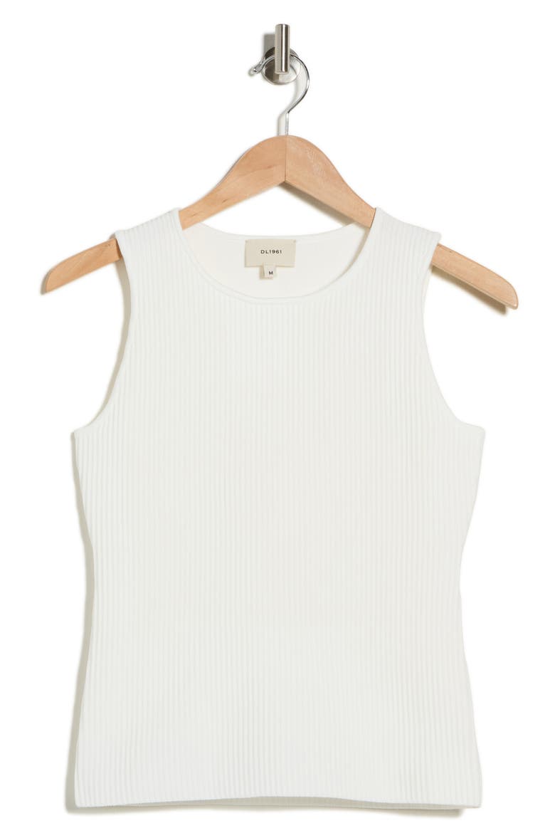 Ribbed Tank, Alternate, color, WHITE