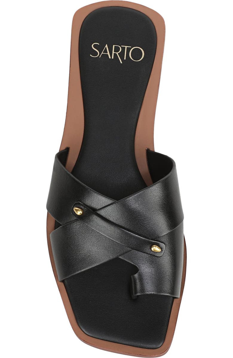 SARTO by Franco Sarto Etta Toe Loop Sandal, Alternate, color, Black