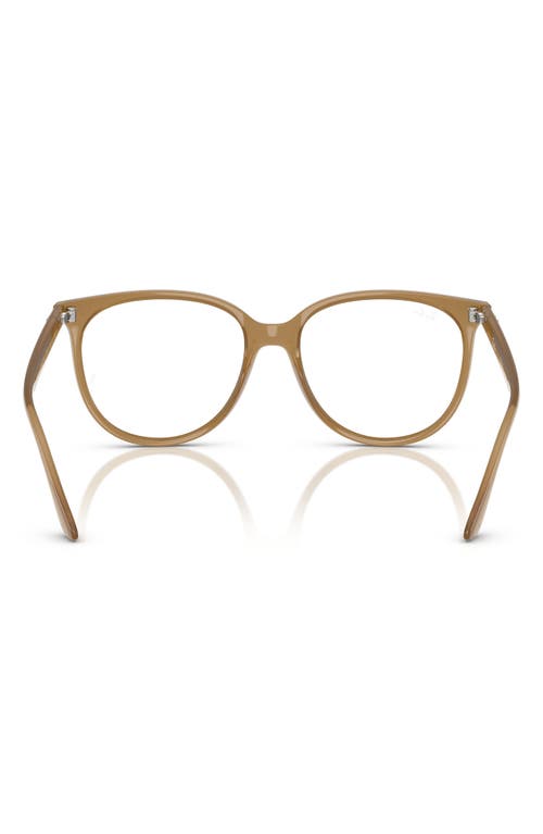 Ray Ban Ray-ban 52mm Square Optical Glasses In Light Brown