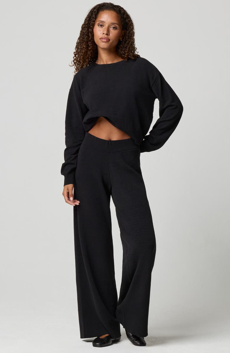 Florence by Mills Relaxed Chenille Sweater, Alternate, color, Black