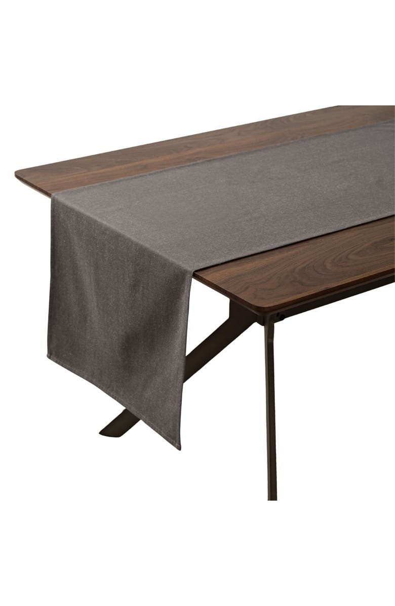 Meema Cloth Table Runner, Main, color, Twill Charcoal