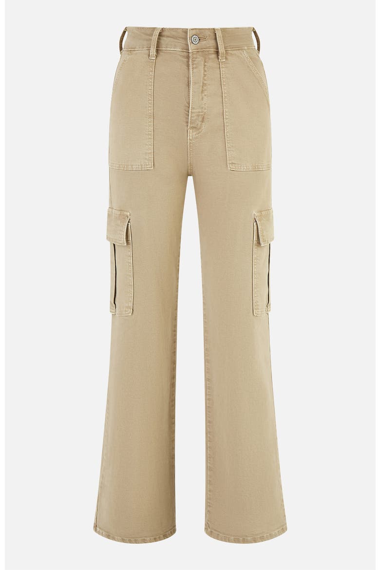 High Waist Utility Stretch Cargo Pants, Alternate, color, Stone