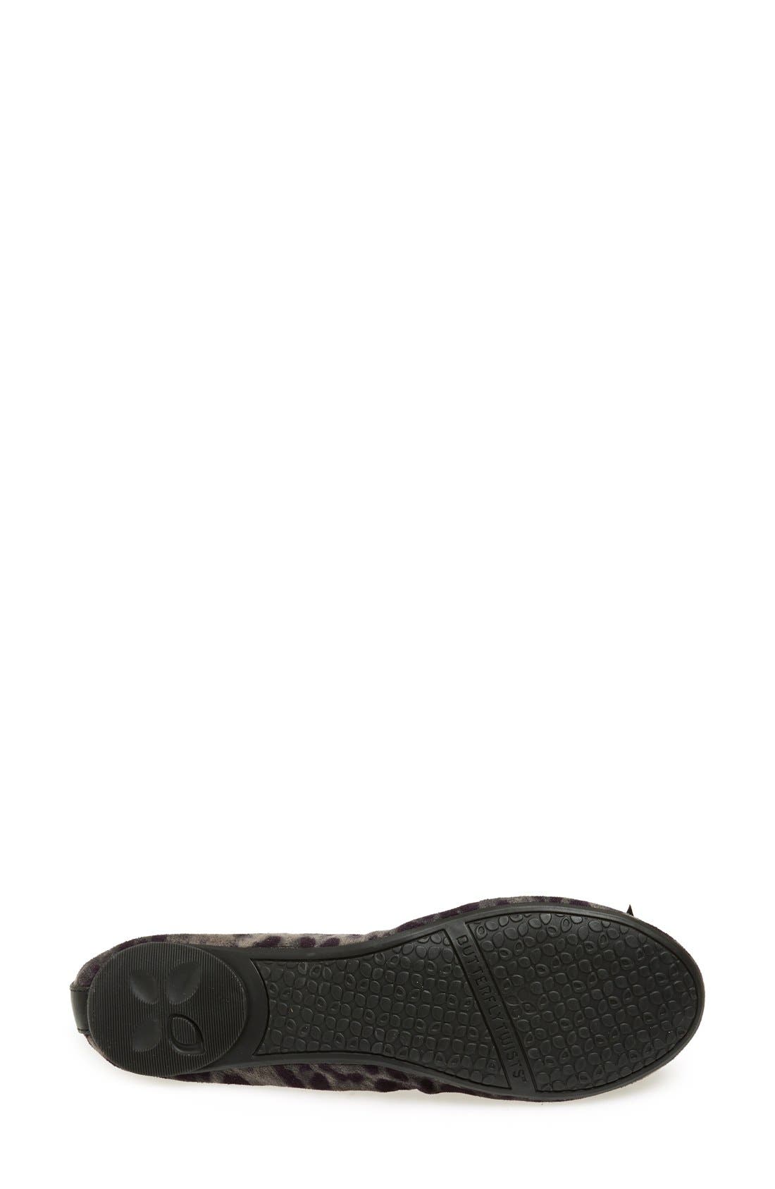 BUTTERFLY TWISTS 'Cleo Leopard' Foldable Ballerina Flat, Alternate, color, 