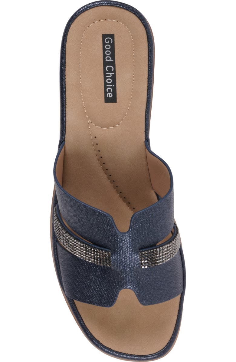 GC SHOES Francis Wedge Sandal, Alternate, color, Navy