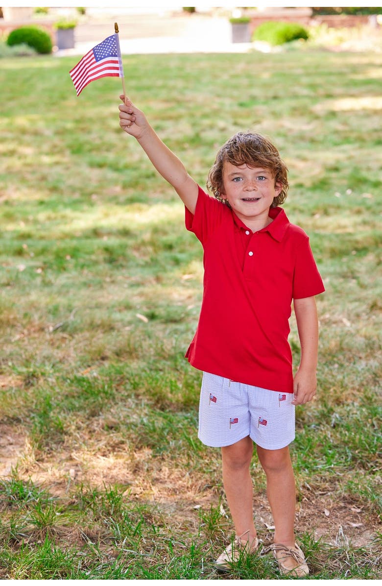 Little English Kids' Embroidered Basic Short Blend, Alternate, color, 