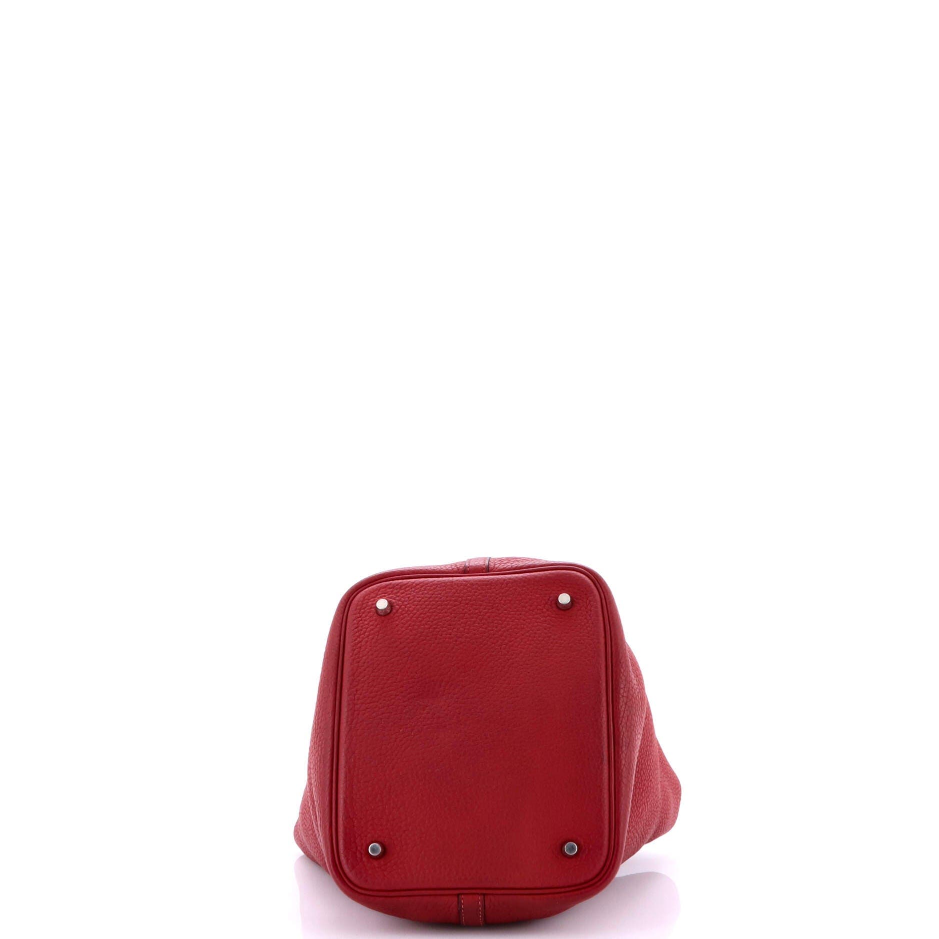 Pre-Owned Hermes Picotin Lock Bag Clemence MM, Alternate, color, Rouge H