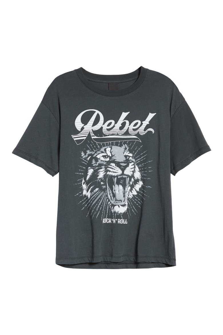 Rebel Tiger Graphic Tee, Alternate, color, VINTAGE BLACK