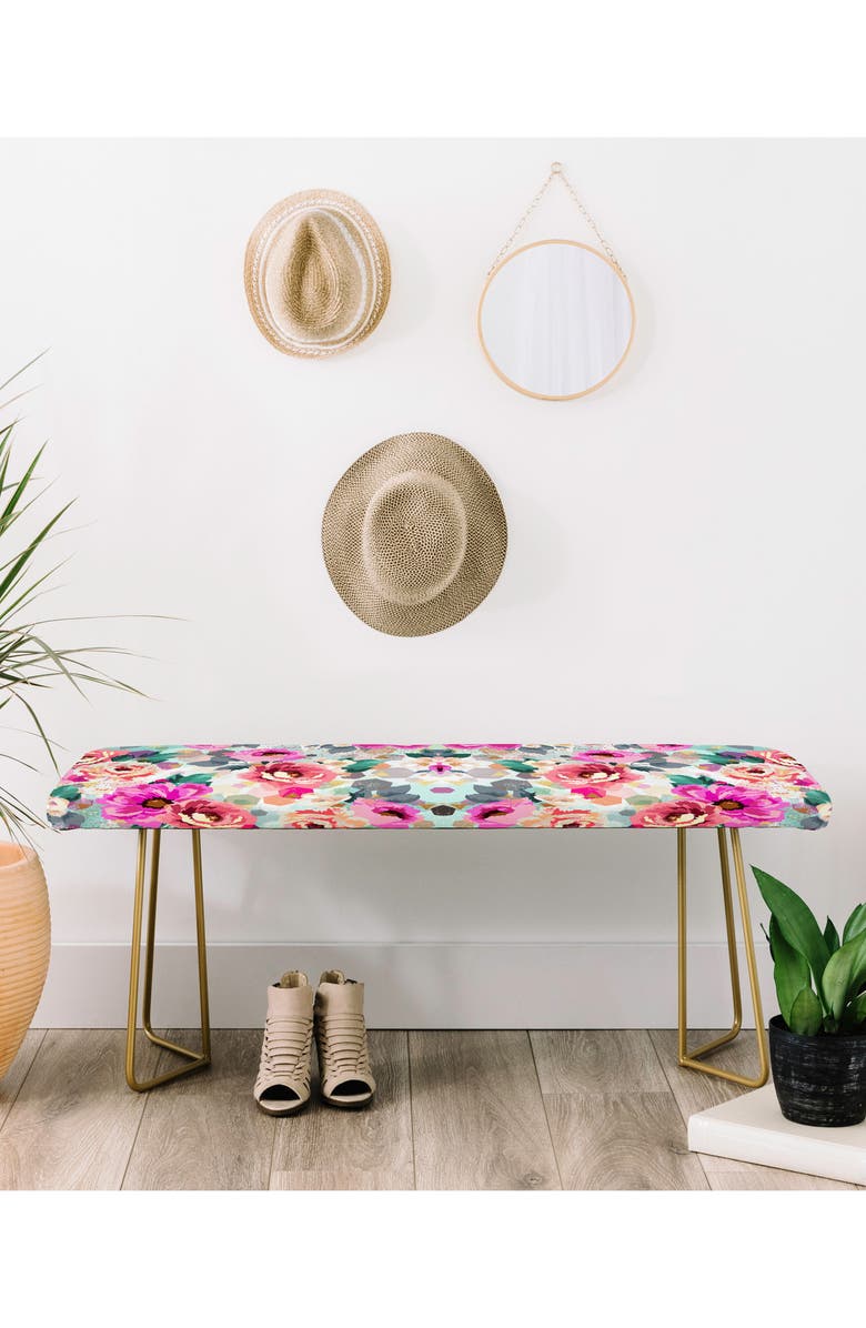 Deny Designs Marta B. Camarasa Geometric Floral Bench, Alternate, color, 