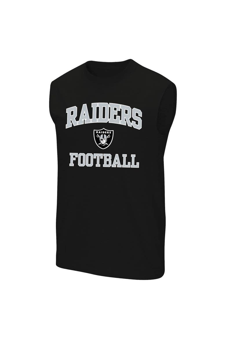 Men's Fanatics  Black Las Vegas Raiders Big & Tall Hart & Soul Muscle Tank Top, Main, color, Black