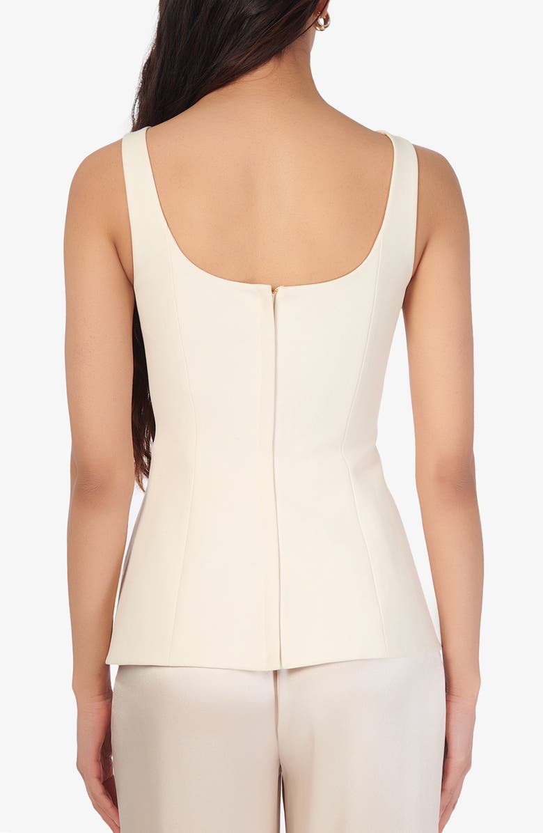 CAMI NYC Audra Cutaway Sleeveless Top, Alternate, color, Cream
