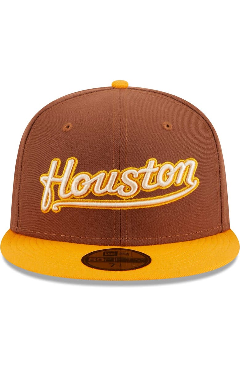 New Era Men's New Era Brown Houston Astros Tiramisu 59FIFTY Fitted Hat, Alternate, color,