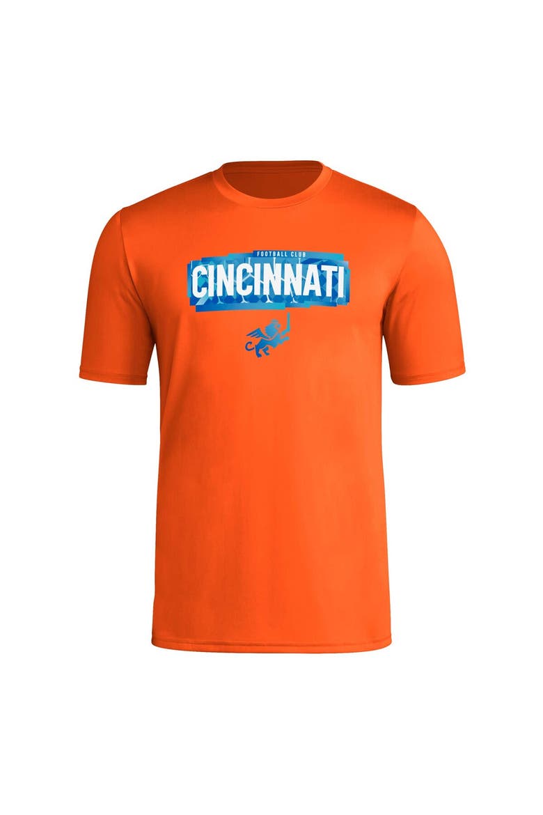 Men's adidas Orange FC Cincinnati Local Pop AEROREADY T-Shirt, Alternate, color, Orange