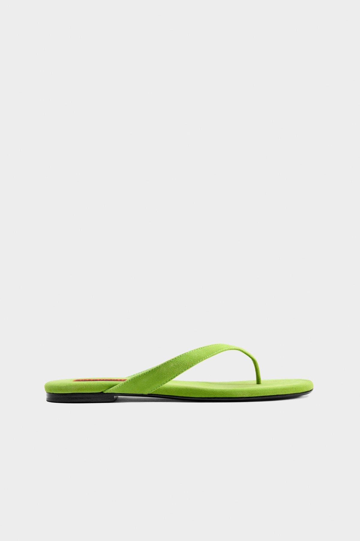 SIMONMILLER Suede Riviera Thong Sandal, Main, color, Matcha