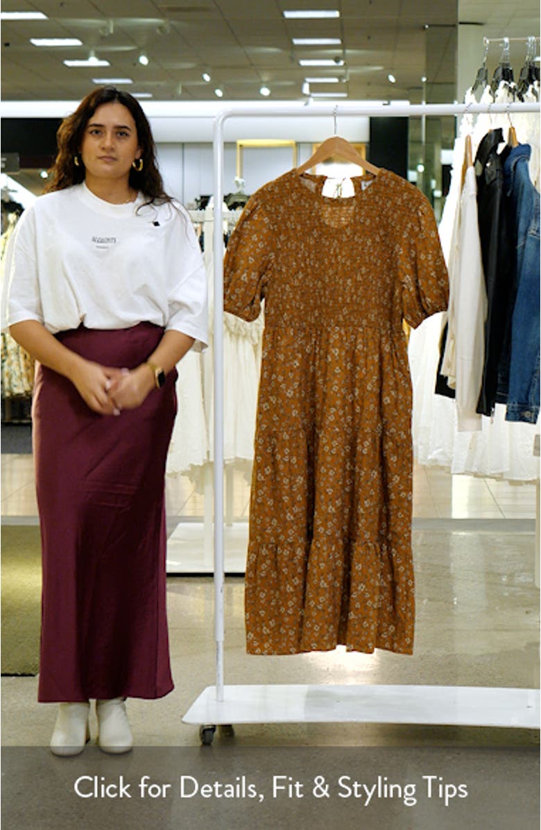 Naura Tiered Cotton Midi Dress, sales video thumbnail