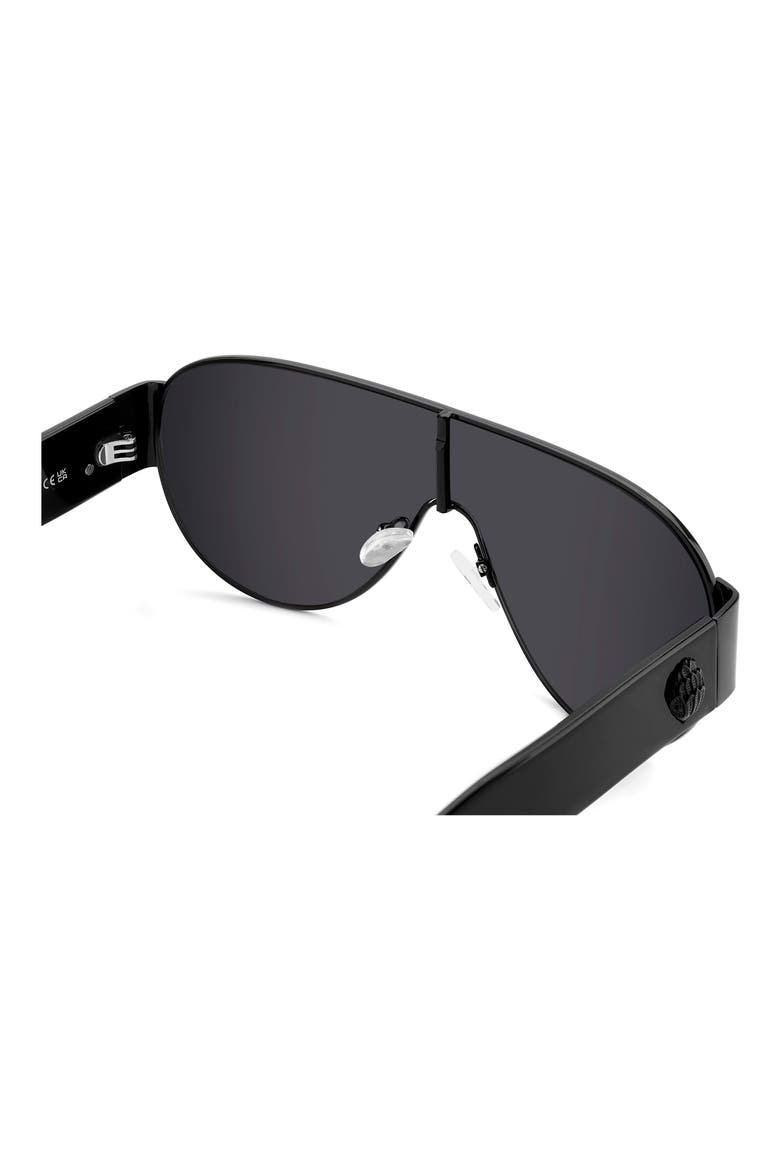 99mm Oversize Shield Sunglasses, Alternate, color, BLACK/ GREY