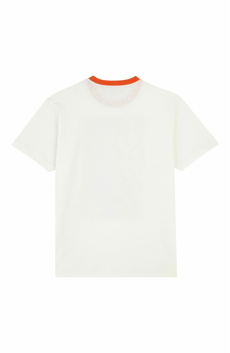 Vilebrequin Men's Vilebrequin La Plage From The Sky Cotton T-Shirt, Alternate, color, Off White