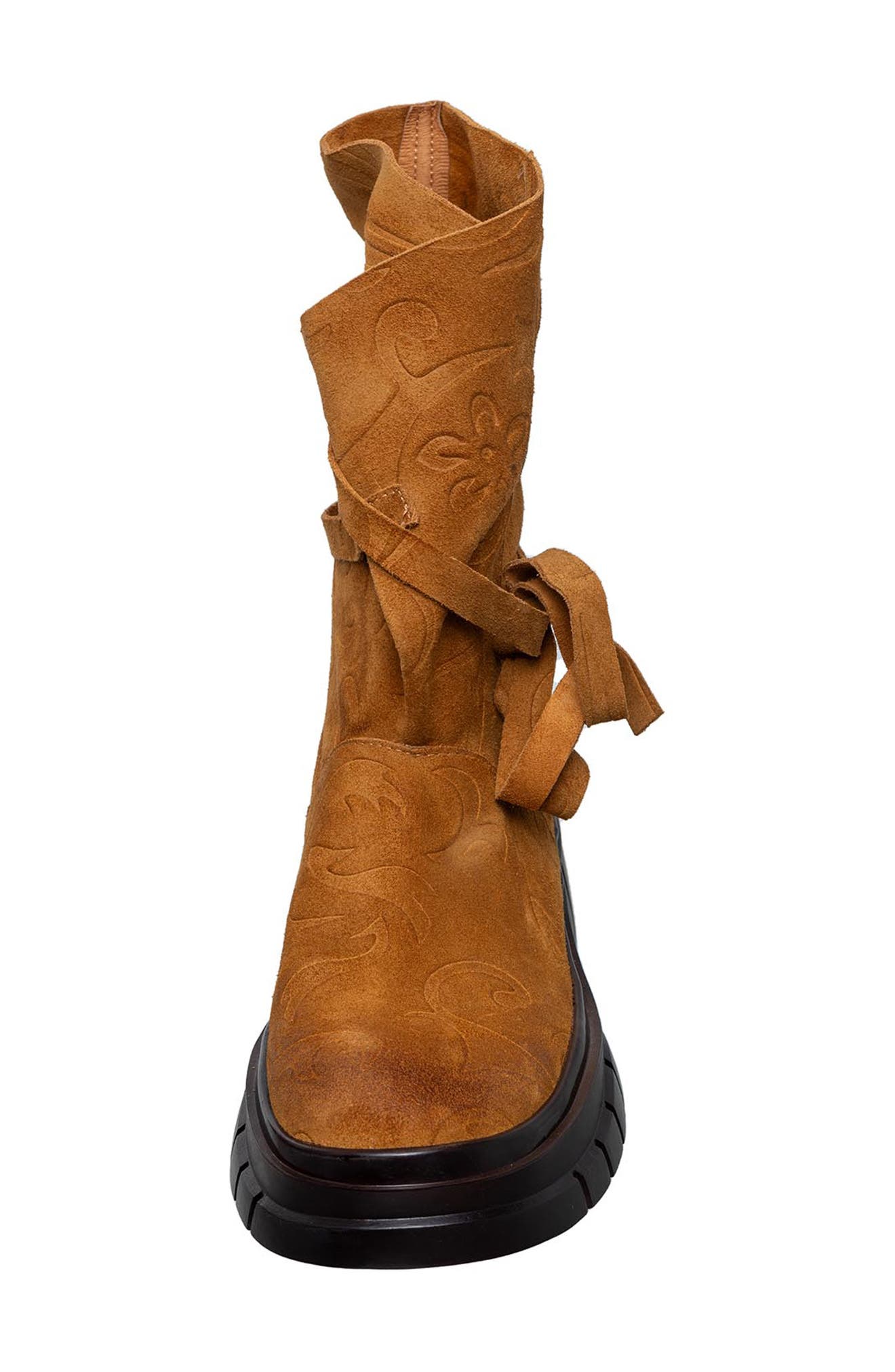 ANTELOPE Maren Lug Sole Boot, Alternate, color, Cognac