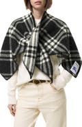 Burberry Check Wool Scarf Capelet