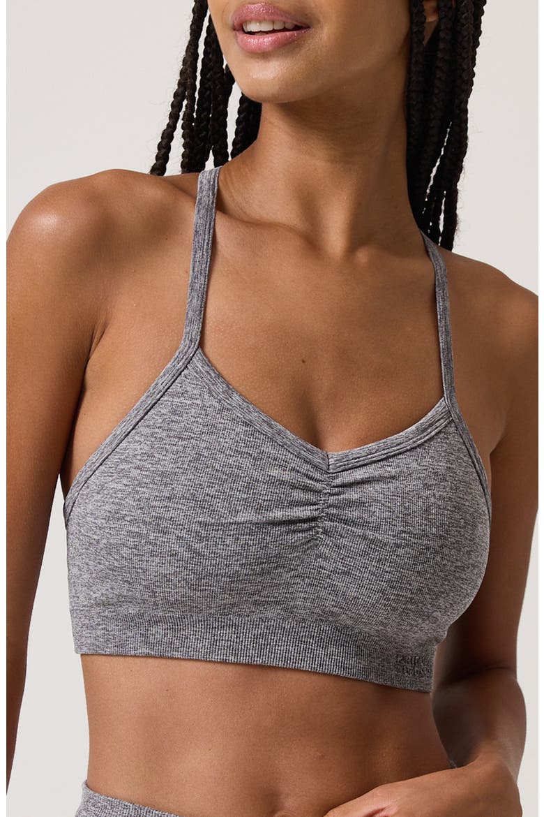 Cassidy Performance Bra Top, Main, color, CHARCOAL HEATHER GREY