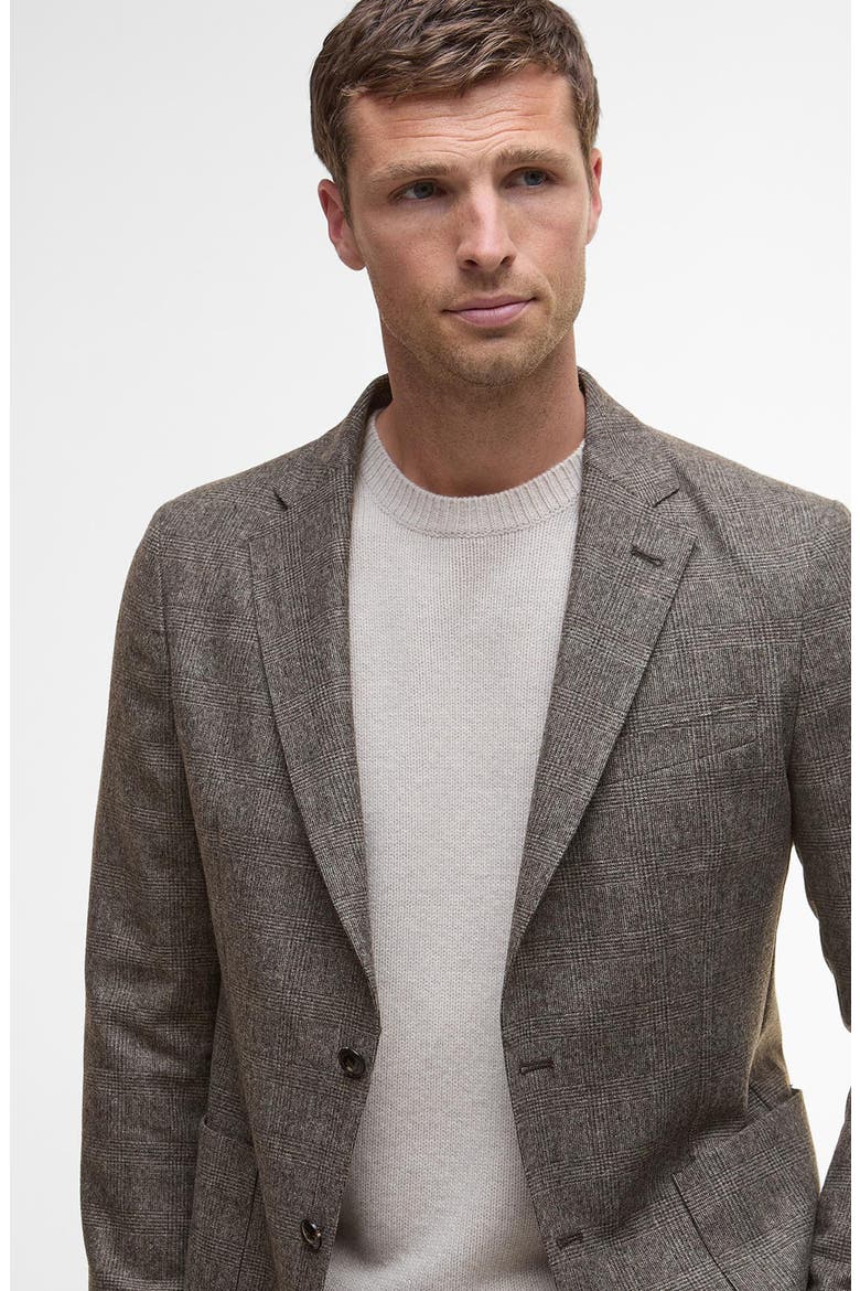 Kensington Glen Check Wool Blend Flannel Suit Jacket, Alternate, color, BROWN