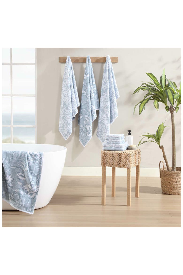 Shadow Hibiscus 6-Piece Towel Set, Alternate, color, LT-PASTEL BLUE