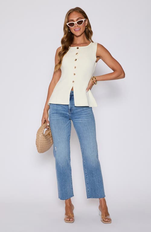 Vici Collection Paris Button-up Sweater Vest In White