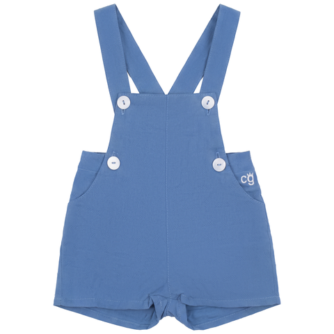 Baby Boys Contrast Trim Cotton Overall