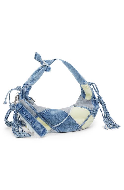 Desigual Patchwork Shoulder Bag In White