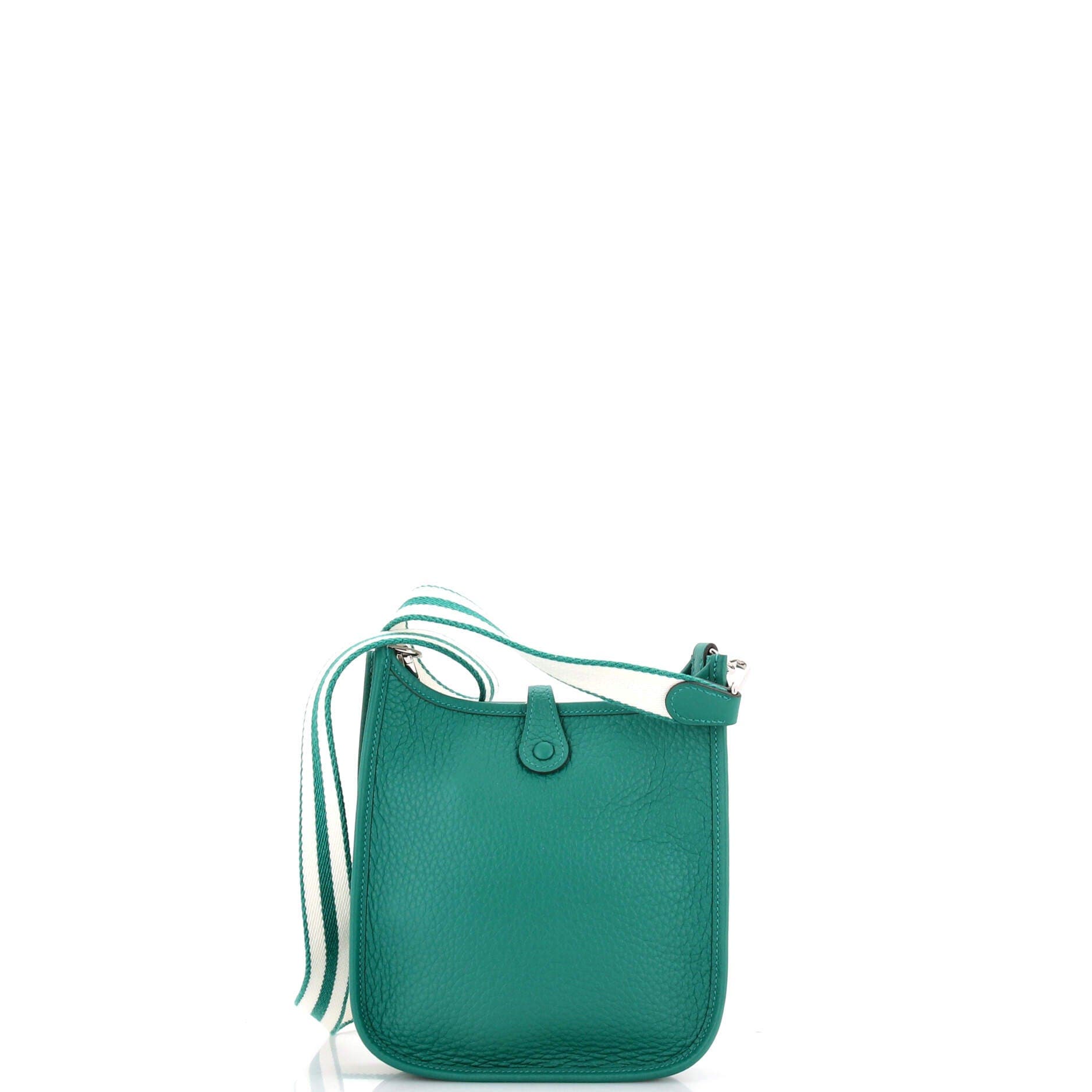 Pre-Owned Hermes Evelyne Bag Gen III Clemence TPM, Alternate, color, Vert Vertigo