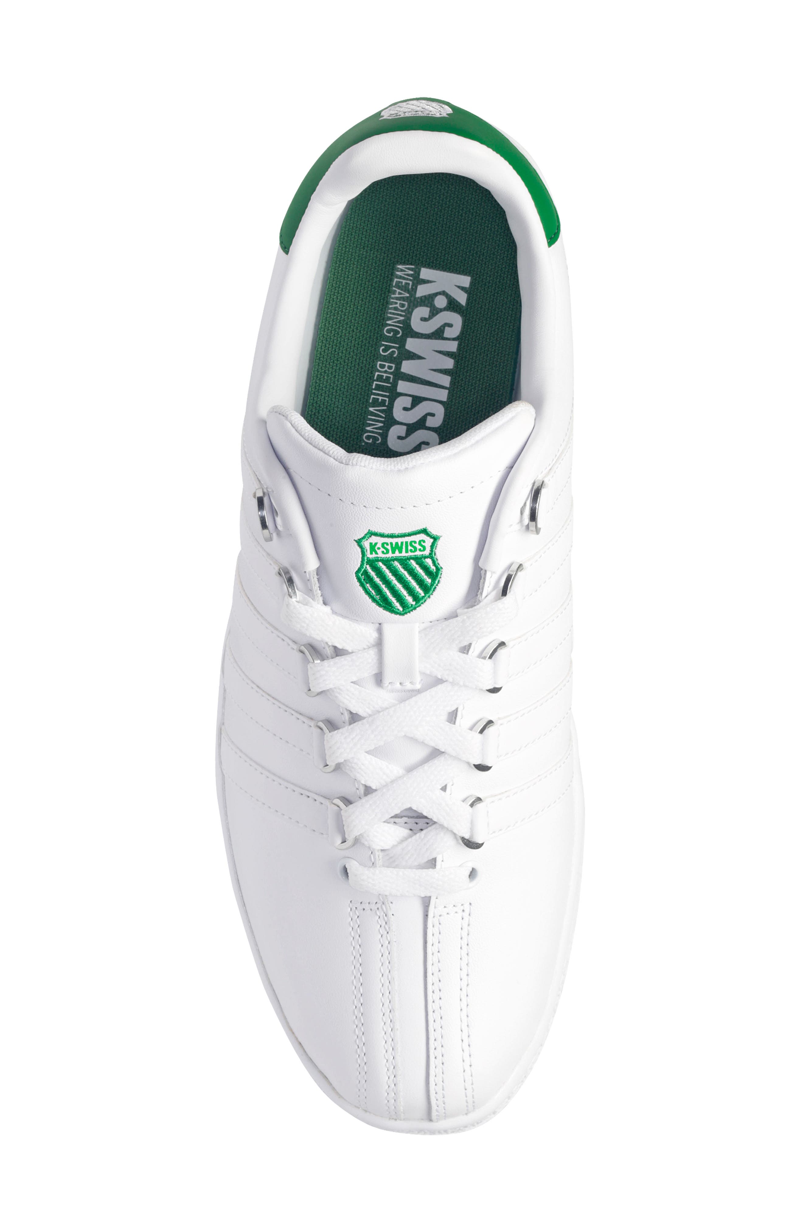 Classic VN Sneaker, Alternate, color, WHITE/ LAWN GREEN