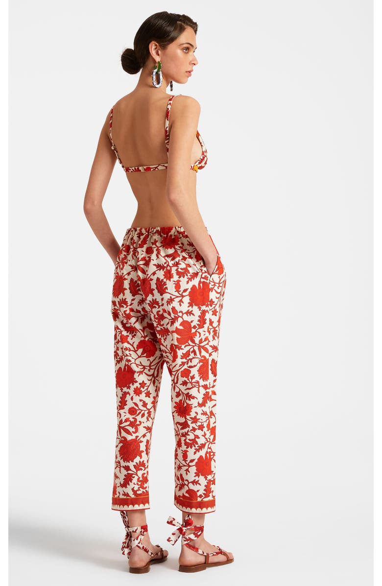 La DoubleJ Drawstring Pants, Alternate, color, Dragonflower Mini Red