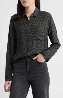 Rails Josephine Jaguar Print Button-Up Shirt