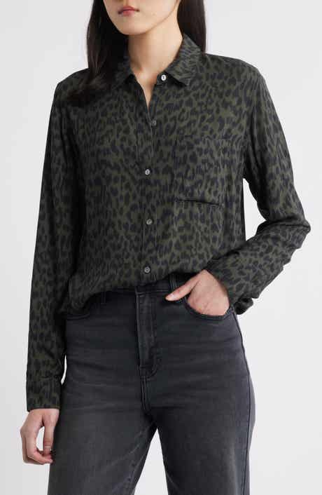 Rails Josephine Jaguar Print Button-Up Shirt