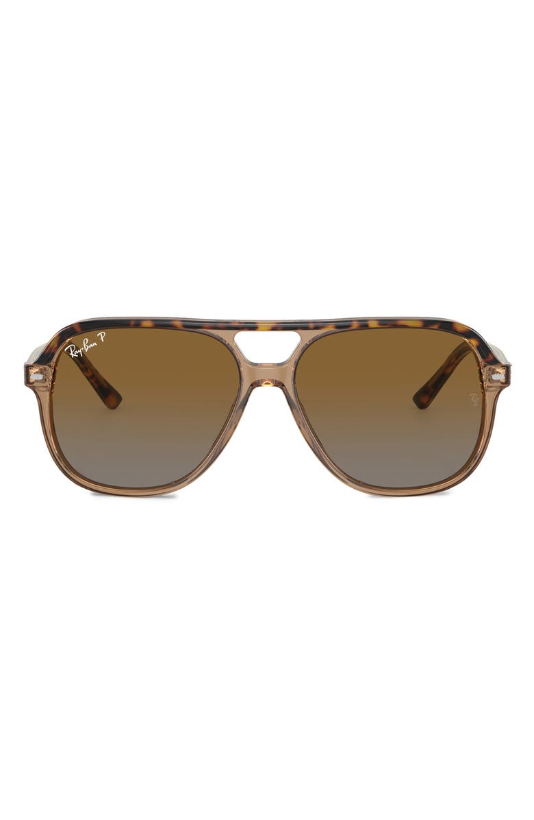 Ray-Ban Kids' Bill Junior 52mm Gradient Square Sunglasses, Main, color, Brown Grad
