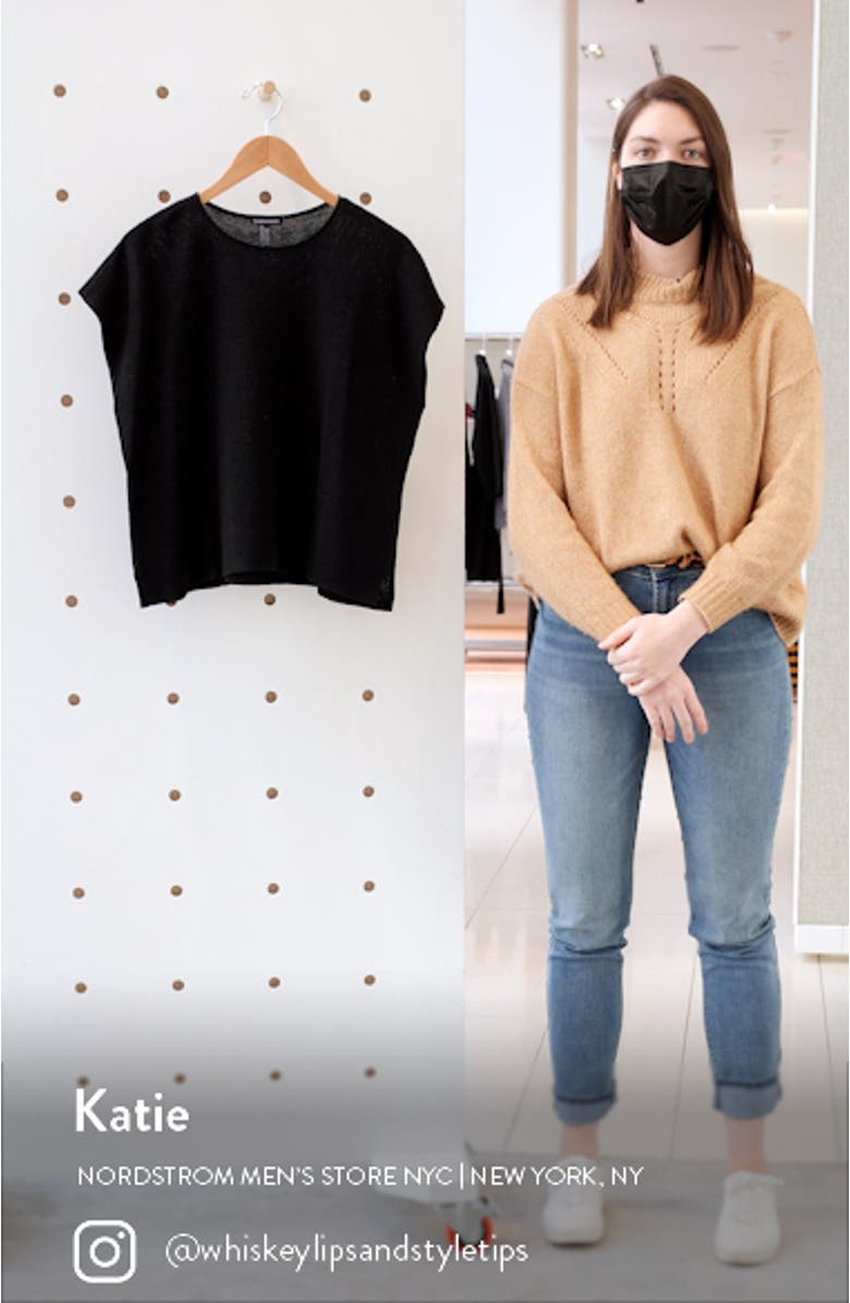 Rib Knit Organic Linen Blend Box Top, sales video thumbnail