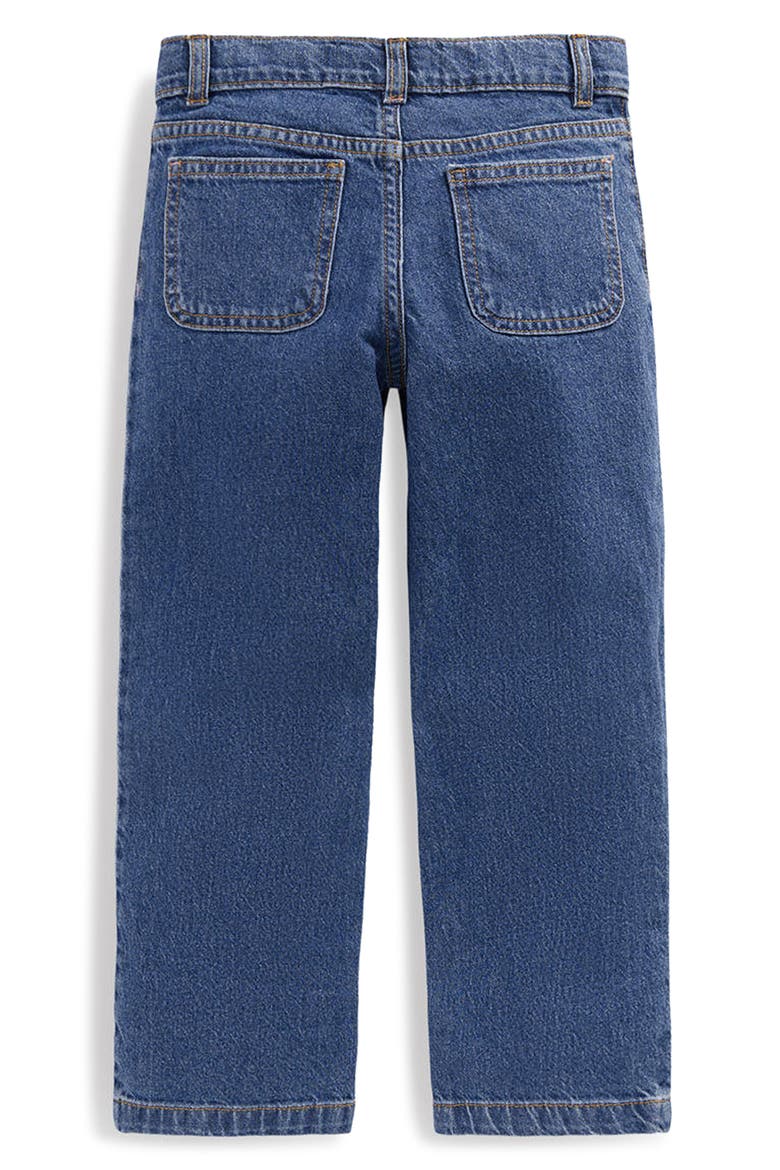 Kids' Patch Pocket Embroidered Straight Leg Jeans, Alternate, color, DENIM EMBROIDERY