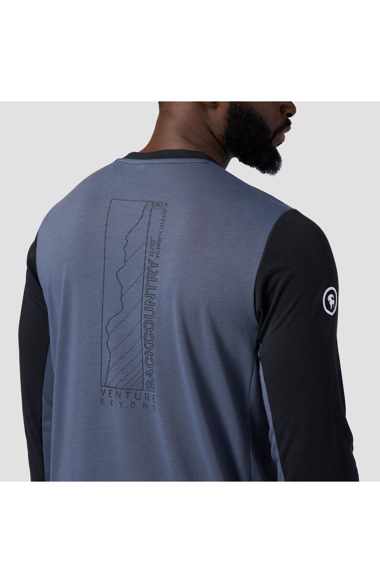 Backcountry Slickrock Drirelease Long-Sleeve Tech T-Shirt - Men
s, Alternate, color, Black/Turbulence